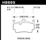 Hawk HB665B.577 - 13-16 Porsche 911 Rear HPS 5.0 Brake Pads
