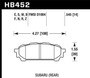 Hawk HB452W.545 - 04-05 Subaru WRX/04-05 Impreza RS DTC-30 Rear Race Brake Pads