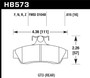 Hawk HB573B.615 - 04-06 Pontaic GTO HPS 5.0 Rear Brake Pads