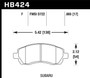 Hawk HB424F.665 - HPS Disc Brake Pad; 0.665 Thickness;