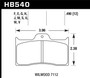 Hawk HB540Q.490 - DTC-80 Wilwood 7112 12mm Race Brake Pads