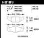 Hawk HB189EE.595 - Blue 42 Disc Brake Pad