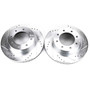 PowerStop JBR1573XPR - Power Stop 12-21 Nissan NV3500 Front Drilled & Slotted Rotor - Pair
