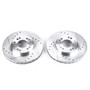 PowerStop JBR583XPR - Power Stop 91-96 Dodge Stealth Front Evolution Drilled & Slotted Rotors - Pair