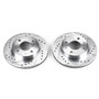 PowerStop JBR753XPR - Power Stop 95-98 Nissan 200SX Front Evolution Drilled & Slotted Rotors - Pair