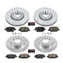 PowerStop K7300 - Power Stop 16-18 Fiat 500X Front & Rear Z23 Evolution Sport Brake Kit