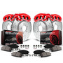 PowerStop KC1300 - Power Stop 94-98 Ford Mustang Front & Rear Z23 Evolution Sport Brake Kit w/Calipers