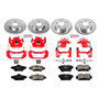 PowerStop KC1300 - Power Stop 94-98 Ford Mustang Front & Rear Z23 Evolution Sport Brake Kit w/Calipers