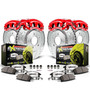 PowerStop KC1418B-26 - Power Stop 05-13 Chevrolet Corvette Front & Rear Z26 Street Warrior Brake Kit w/Calipers