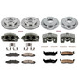 PowerStop KCOE1867 - Power Stop 99-00 Ford F-150 Front & Rear Autospecialty Brake Kit w/Calipers
