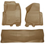 Husky Liners 98713 - 11-12 Ford SD Crew Cab WeatherBeater Combo Tan Floor Liners (w/o Manual Trans Case)