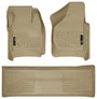 Husky Liners 98383 - 08-10 Ford SD Crew Cab WeatherBeater Combo Tan Floor Liners (w/o Manual Trans Case)
