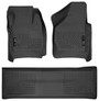 Husky Liners 98381 - 08-10 Ford SD Crew Cab WeatherBeater Combo Black Floor Liners (w/o Manual Trans Case)