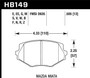 Hawk HB149D.505 - 94-05 Mazda Miata 1.8L Base Front ER-1 Brake Pads