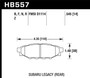 Hawk HB557F.545 - 08 WRX Rear HPS Street Brake Pads