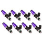 Injector Dynamics 1300.60.14.14.8 - 1340cc Injectors - 60mm Length - 14mm Purple Top - 14mm Lower O-Ring (Set of 8)