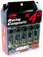 Project Kics KRC03K - 12x1.25 R40 Lug Nuts - Black (20 Pcs)