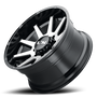 ION Wheels 143-2985BM - Cast Aluminum Wheels 143 GBM 20x9 Machined Face Gloss Black 5 On 139.7 Bolt Pattern 0 Offset