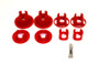 BMR BK016 - 10-11 5th Gen Camaro Rear Cradle Street Version Poly Inserts Only Bushing Kit - Red