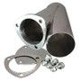 QTP 10350 - 3.5in Weld-On QTEC Exhaust Cutout Y-Pipe