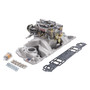 Edelbrock 2020 - Manifold And Carb Kit Performer Air-Gap Small Block Chevrolet 1957-1986 Natural Finish