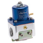 Edelbrock 174052 - Fuel Pressure Regulator Carbureted 180 GPH 5-10 PSI -10 In/Out -6 Return Blue/Clear