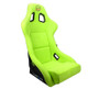 NRG FRP-302NG-PRISMA - FRP Bucket Seat PRISMA Edition - Large (Neon Green Alcantara/  Pearlized Back)