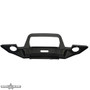 Rock Slide Engineering FB-F-100-JK - Jeep JK Full Front Bumper For 07-18 Wrangler JK With Winch Plate Bull Bar Black Powdercoated Rigid Series