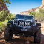 Rock Slide Engineering FB-F-100-JK - Jeep JK Full Front Bumper For 07-18 Wrangler JK With Winch Plate Bull Bar Black Powdercoated Rigid Series