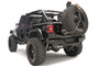 Fab Fours JL2070-1 - Spare Tire Carrier; 2 Stage Black Powder Coated; Slant Back Tire Carrier;