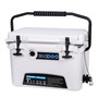 Husky Towing BDC20 - 20 Quart/ 24 Can Capacity/ 21-5/8 Inch Width x 15-3/4 Inch Height x 12-3/8 Inch Depth; Hard; Uses Ice; With Cutting Board/ Two Cup Holders/ Interior Basket; Husky Logo; White; Thermolastic