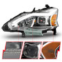 Anzo 121570 - 13-15 Nissan Altima (w/o Factory HID Bulbs) Projector Headlights - w/ Light Bar Chrome Housing