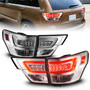 Anzo 311441 - 11-13 Jeep Grand Cherokee LED Taillights w/ Lightbar Chrome Housing/Clear Lens 4pcs