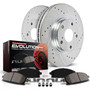PowerStop K8472 - Z23 Daily Driver Carbon-Fiber Ceramic Brake Pad and Drilled/Slotted Rotor Kit