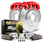 PowerStop KC3032B-26 - Z26 Street Performance Ceramic Brake Pad; Drilled Slotted Rotor; and Caliper Kit