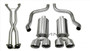 Corsa Xtreme Catback Exhaust with X-pipe & Quad 3.5" Polished Tips - 2009-2013 Chevy Corvette (6.2L V8) - 14470CB