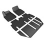 3D MAXpider L1TL04801509 - KAGU Floor Mat; Black; 4 pc.; 2pc. Front Row; 1 pc. 2nd Row; 1 pc. 3rd Row;