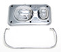 Trans-Dapt Performance 9101 - BRAKE MASTER CYLINDER COVER; EARLY GM(1967-80); 3 X 5-5/8 IN.; SINGLE BAIL- CHROME