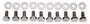 Trans-Dapt Performance 9273 - TIMING CHAIN COVER BOLTS (CHROME)- CHEVY 4.3L V6 OR SB CHEVY 283-400