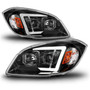 Anzo 121573 - 05-10 Chevrolet Cobalt / 07-10 Pontiac G5 LED Projector Headlights w/ Seq Black Housing