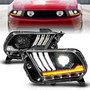 Anzo 121577 - 10-14 Ford Mustang LED Projector Headlights w/Sequential Light Tube (NON HID Compatible)
