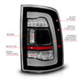 Anzo 311469 - 09-18 Dodge Ram 1500 Sequential LED Taillights Black