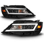 Anzo 121574 - 14-20 Chevrolet Impala Square Projector LED Bar Headlights w/ Black Housing