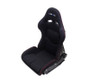 NRG RSC-400BK - FRP Bucket Seat - Reclinable (Black Cloth w/Red Stiting)