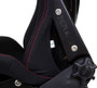 NRG RSC-400BK - FRP Bucket Seat - Reclinable (Black Cloth w/Red Stiting)