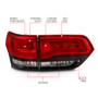 Anzo 311268 - 2014-2016 Jeep Grand Cherokee LED Taillights Red/Clear