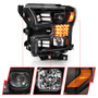 Anzo 111408 - 15-17 Ford F-150 Project Headlights w/ Plank Style Design Black w/ Amber Sequential Turn Signal