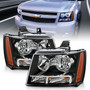 Anzo 111392 - 2007-2014 Chevrolet Tahoe/Suburban Crystal Headlights Black