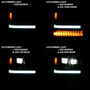 Anzo 111420 - 16-18 Chevrolet Silverado 1500 LED Projector Headlights w/Plank Style Switchback Black w/ Amber