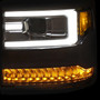 Anzo 111376 - 16+ Chevy Silverado 1500 Projector Headlights Plank Style Chrome w/Amber/Sequential Turn Signal